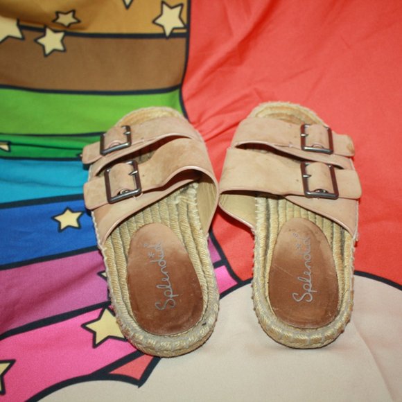 COPY - SPLENDID Blake Espadrille Slide Sandals Double Buckle 🌵8 - Picture 6 of 8